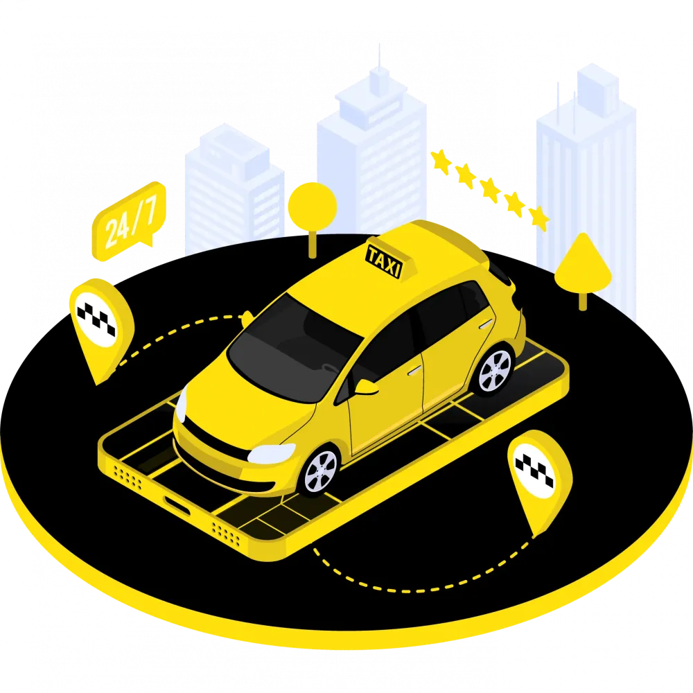réservation de taxi via smartphonewebp